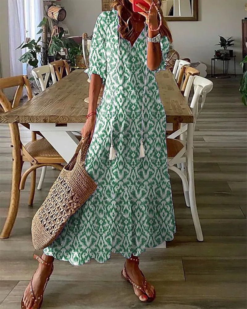 Luna | Robe midi bohème décontractée