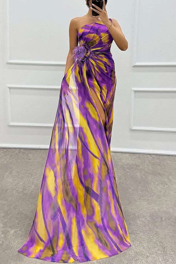 Mia™ | Vestido drapeado vibrante