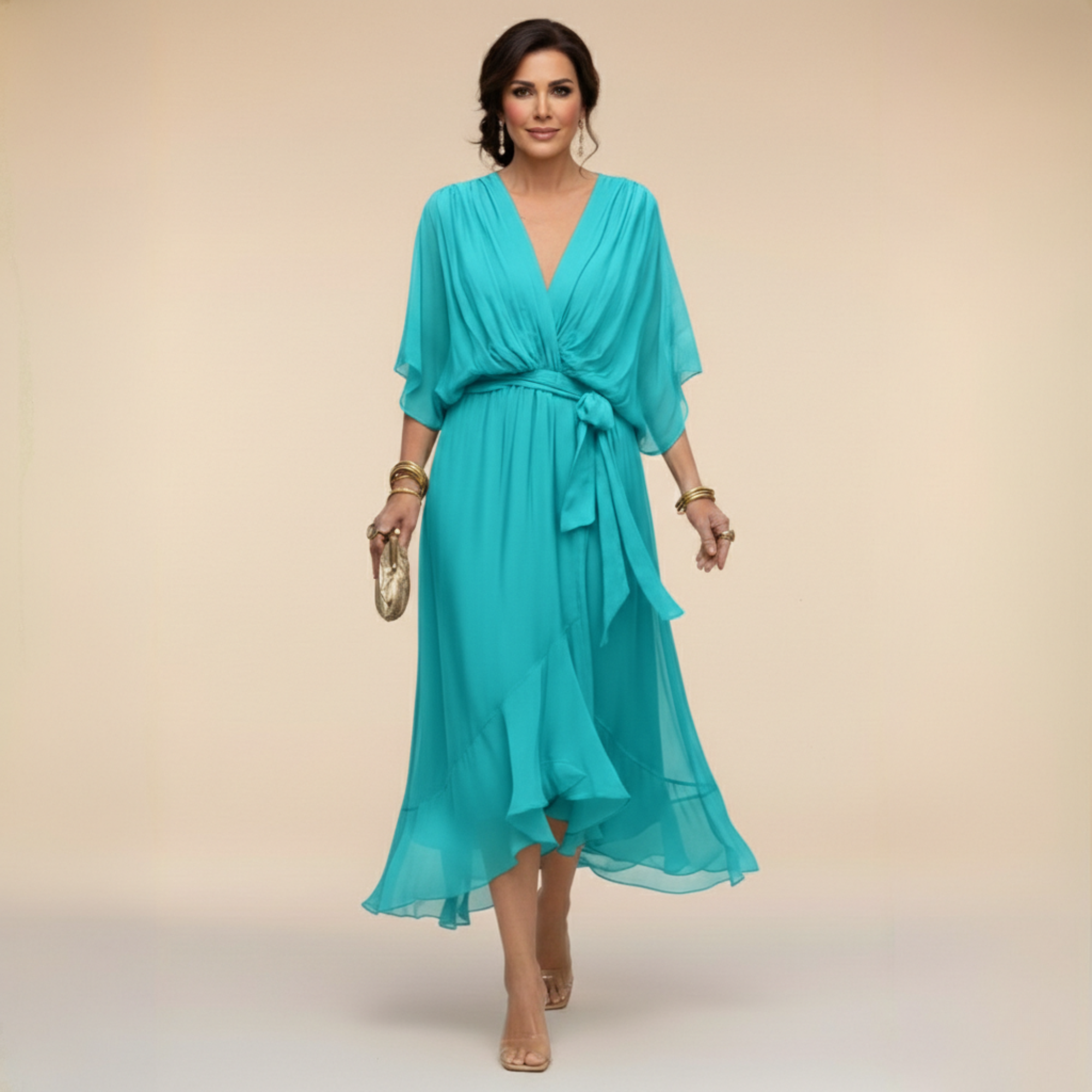 Monica - Robe à décolleté en V