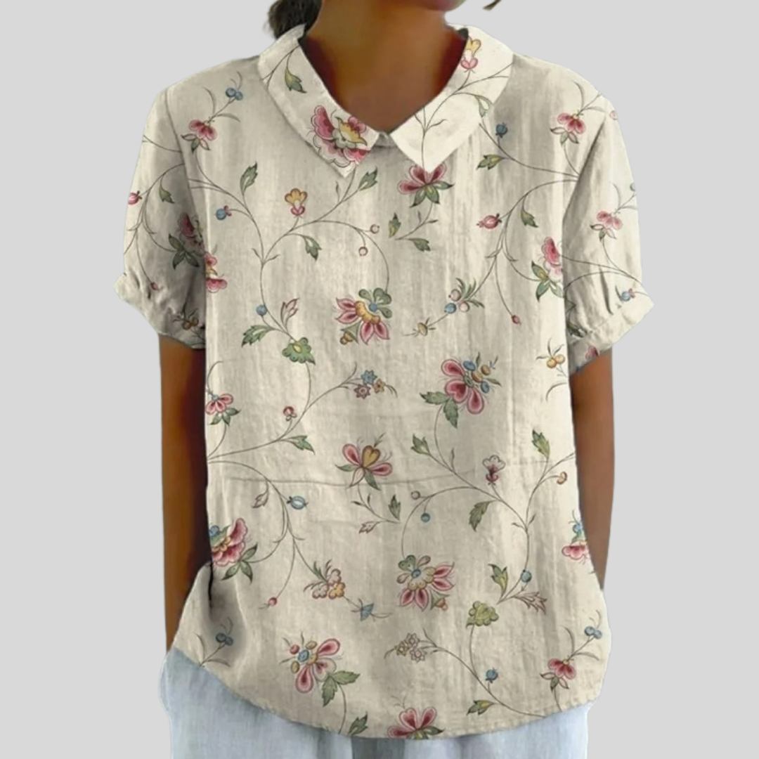TOP ELEGANTE CON DESINGFLOREALE