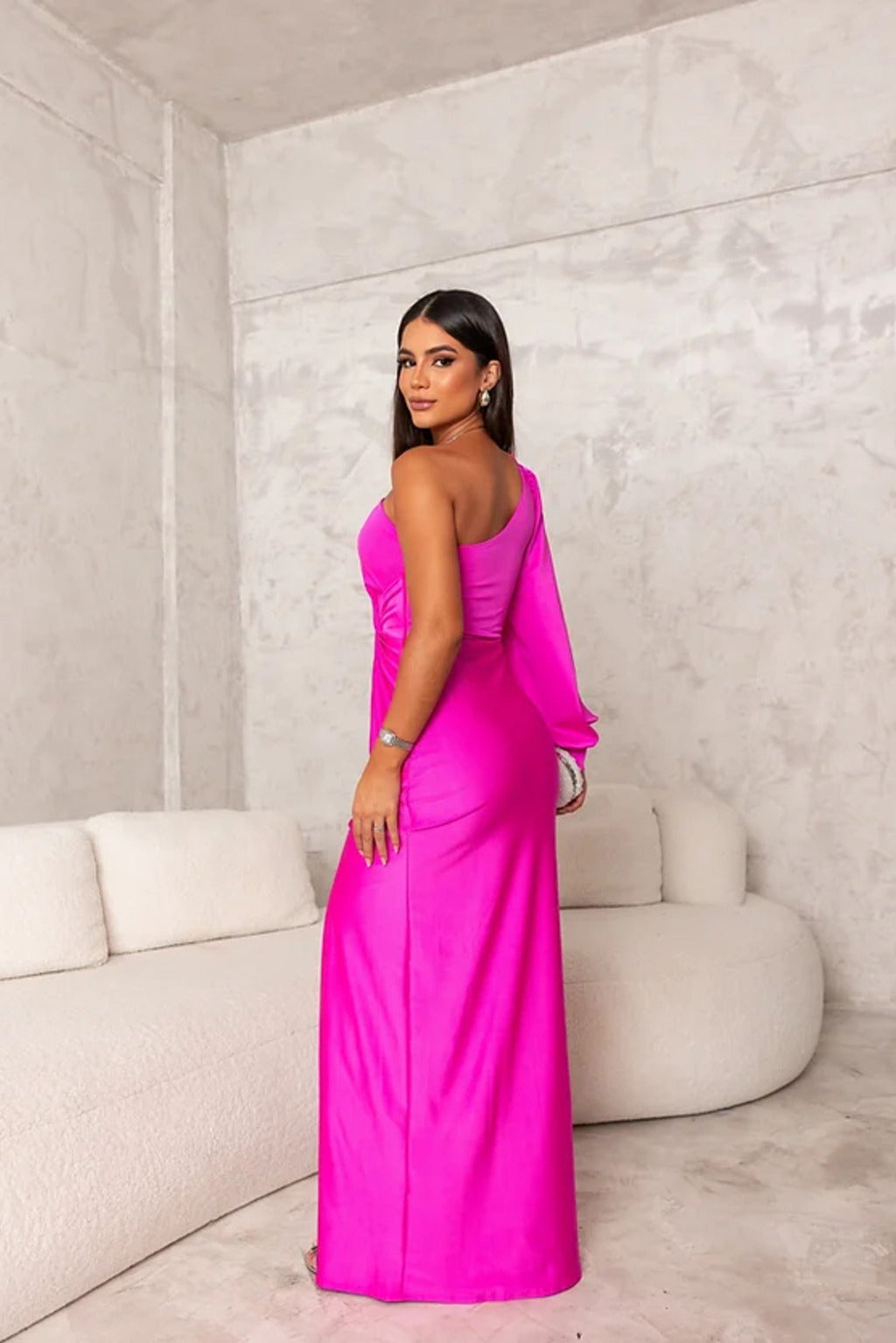 Riley™ | Robe maxi de soirée à une épaule