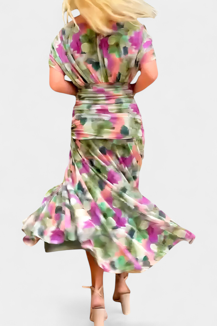 Camille | Vestido drapeado estilo cruzado