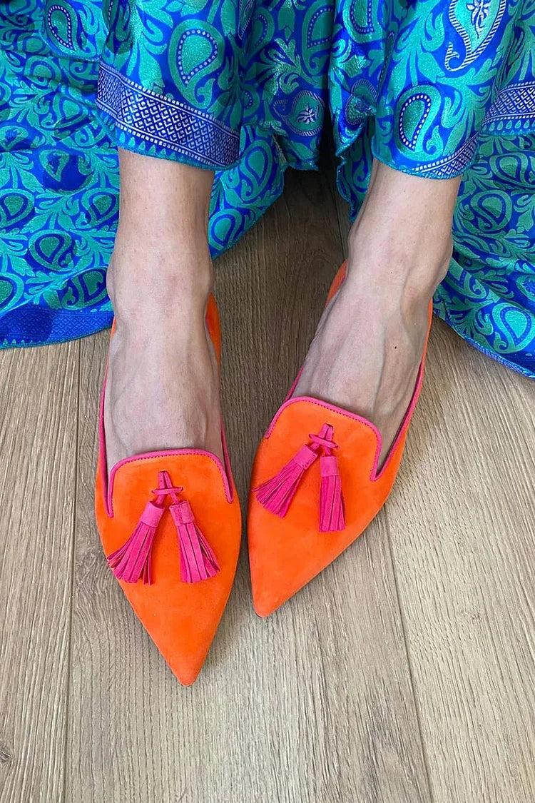 MOCASSIN ÉLÉGANT À HOUPPES