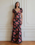 Vestido negro flores Sevilla