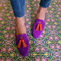 MOCASSINO VIOLA CON NAPPE