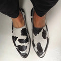 Mocasines con estampado de vaca