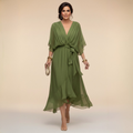 Monica - Robe à encolure en V