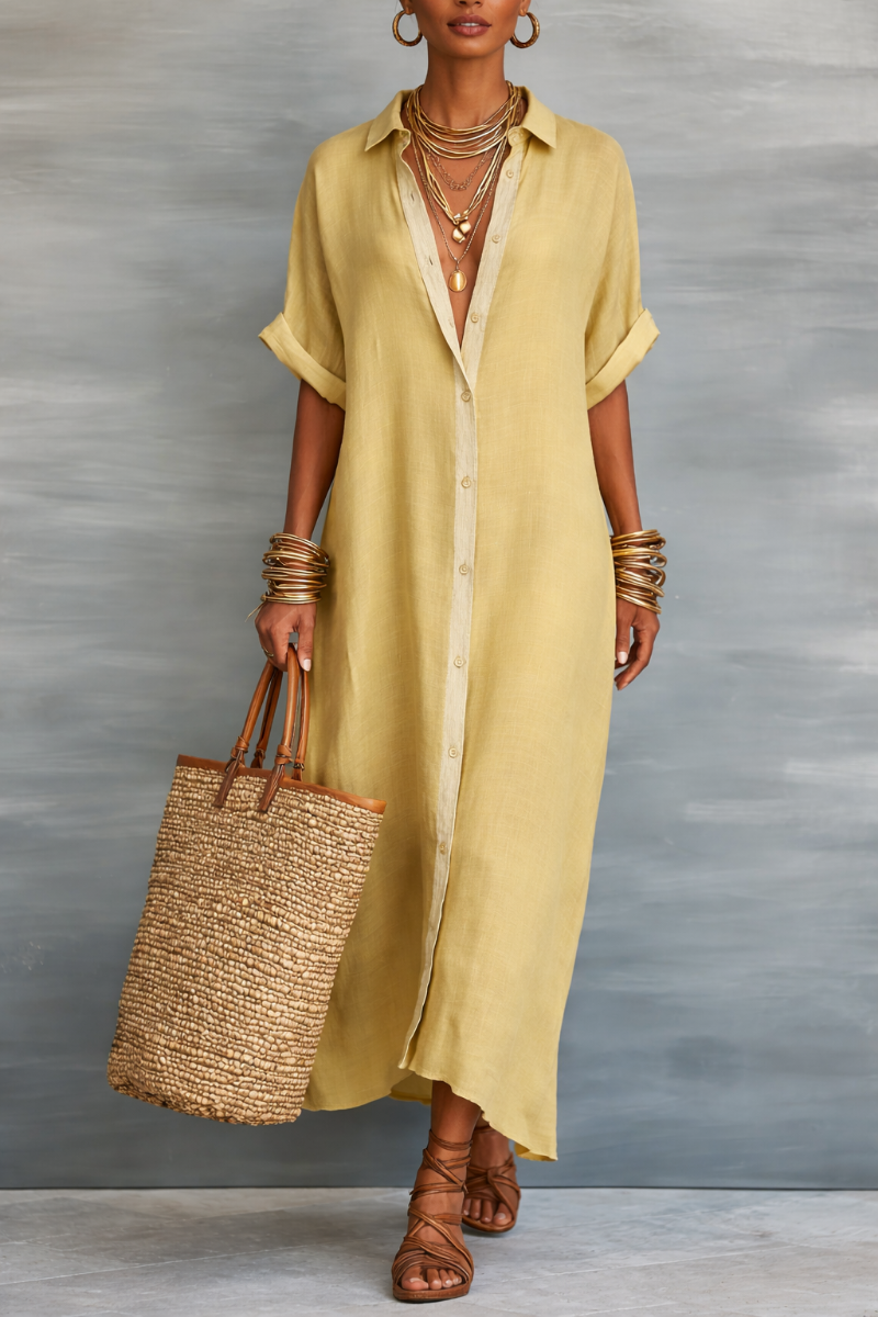 Manelle™ | Vestido Maxi de Línea Minimalista