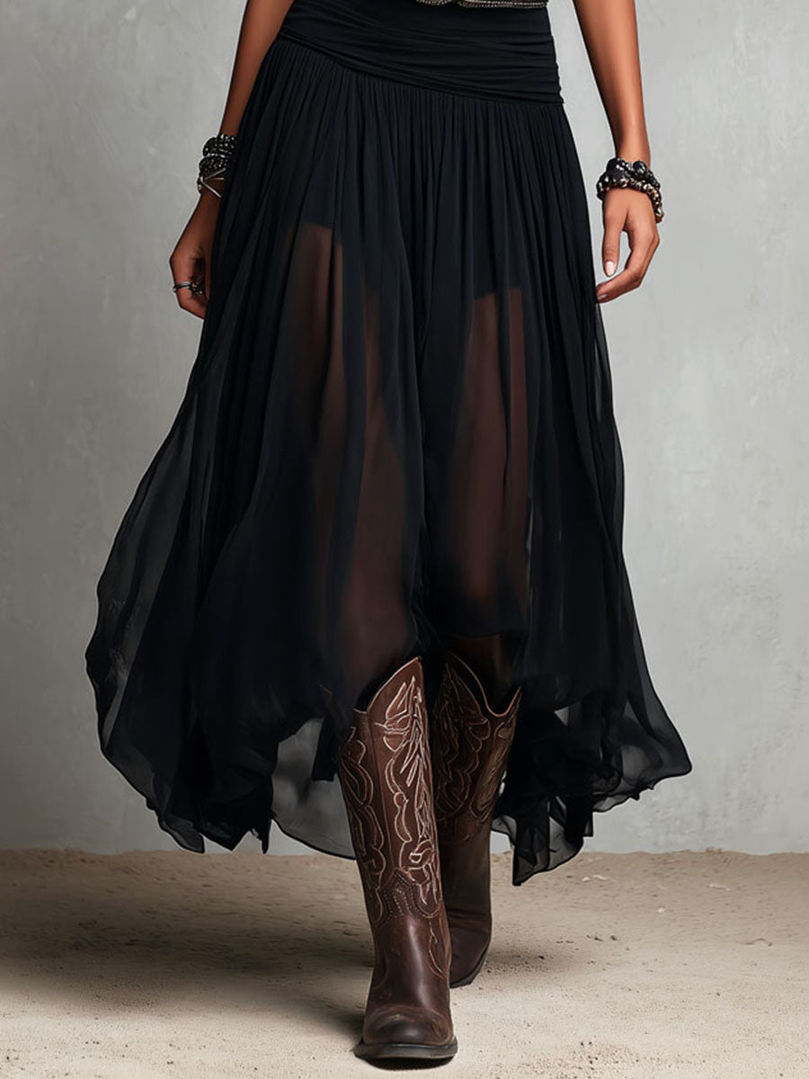 VESTIDO LARGO ELASTICO