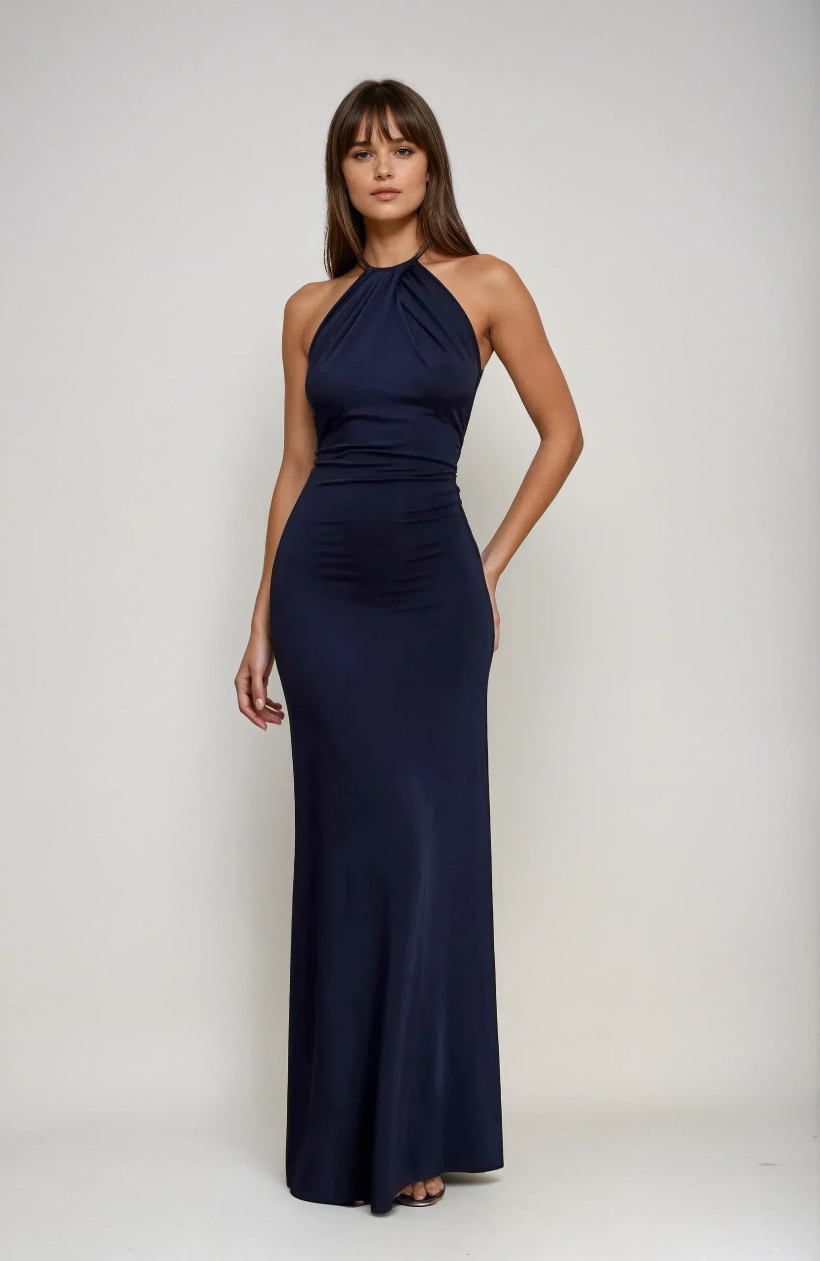 JANA | Robe longue à col halter