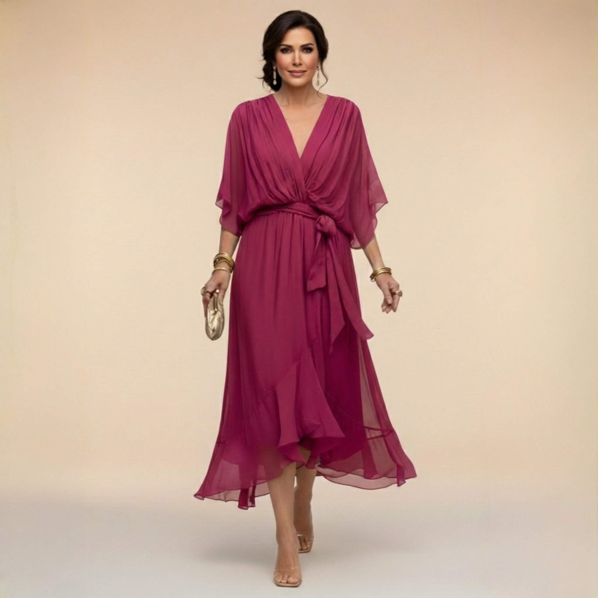 Monica - Robe à décolleté en V
