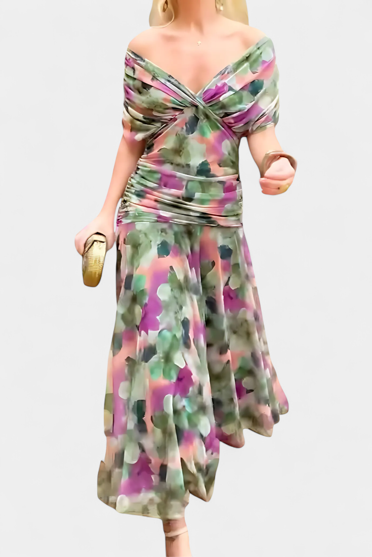 Camille | Vestido drapeado estilo cruzado
