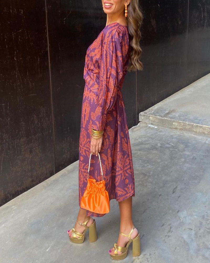 Isadora | Robe midi élégante à l'imprimé raffiné