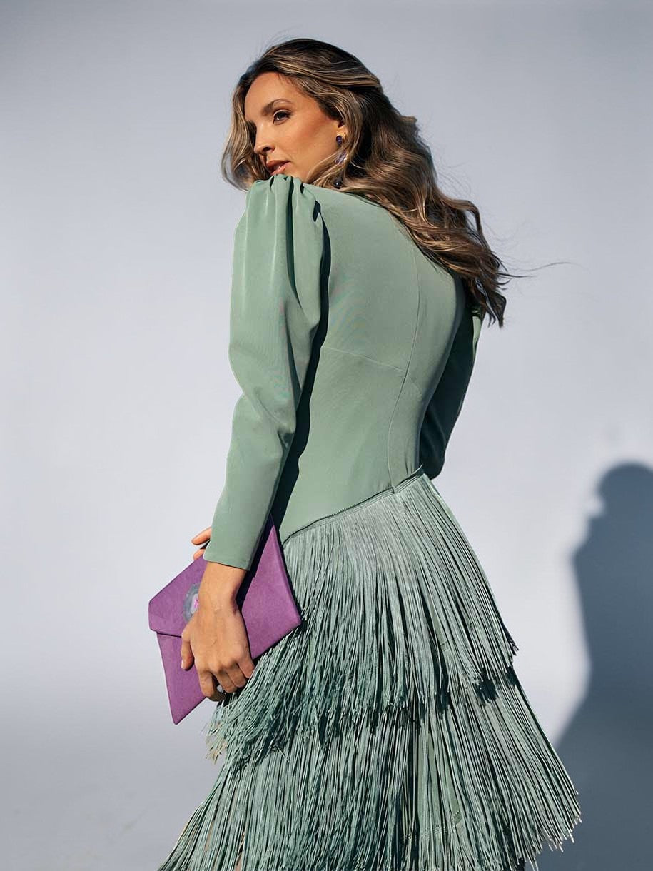 Sofía | Elegante vestido con flecos