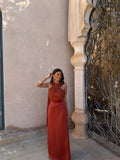 Vestido Triana en color terracota