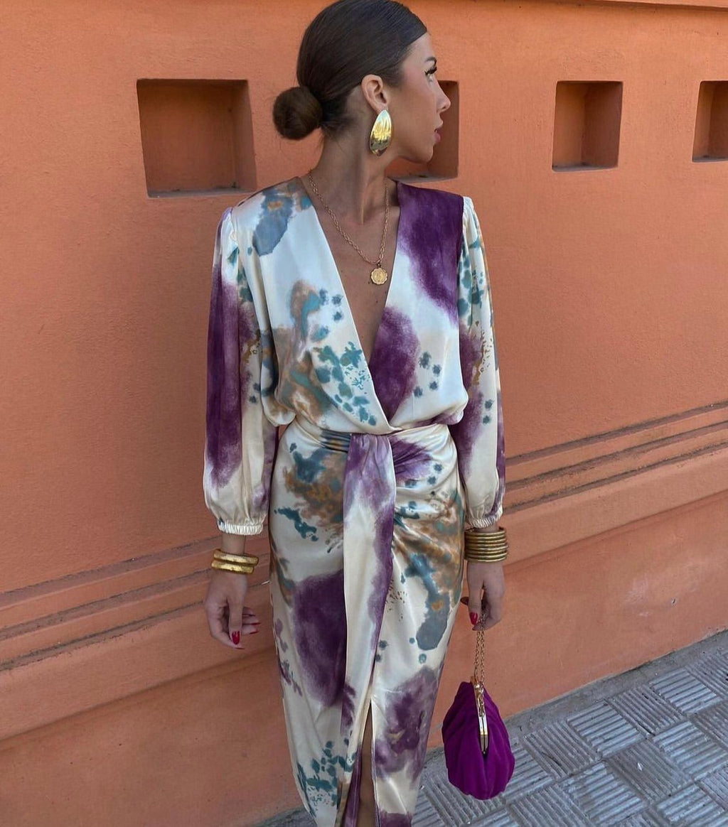 Valeria | Robe croisée à encolure en V