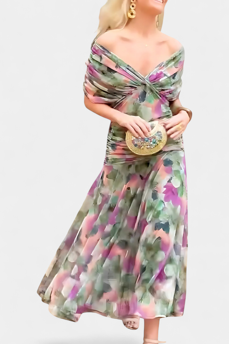Camille | Vestido drapeado estilo cruzado