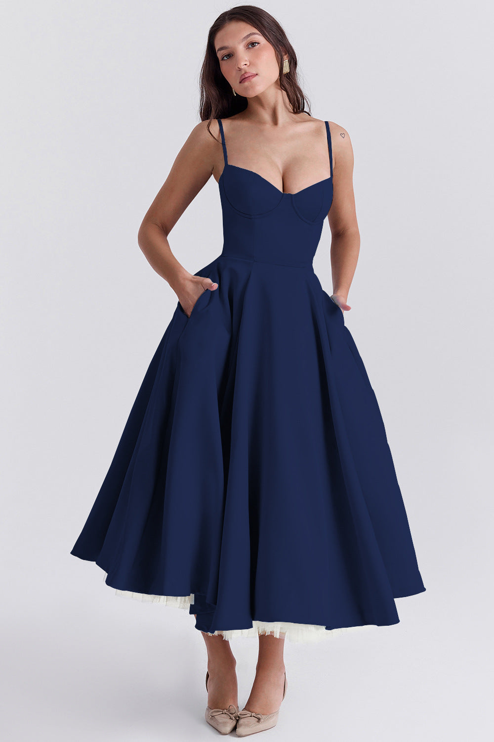 YLIANA | Robe midi romantique d'été