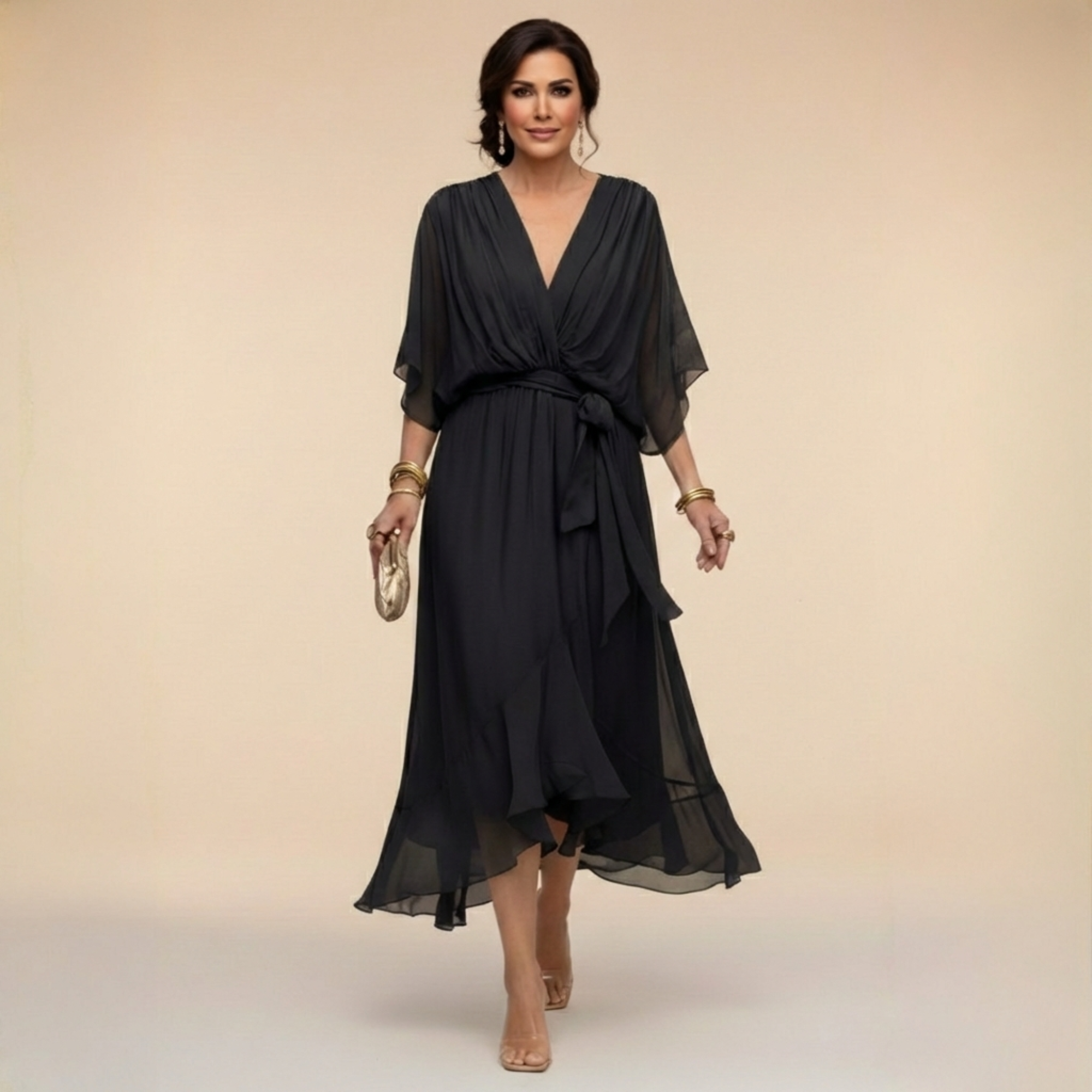 Monica - Robe à décolleté en V