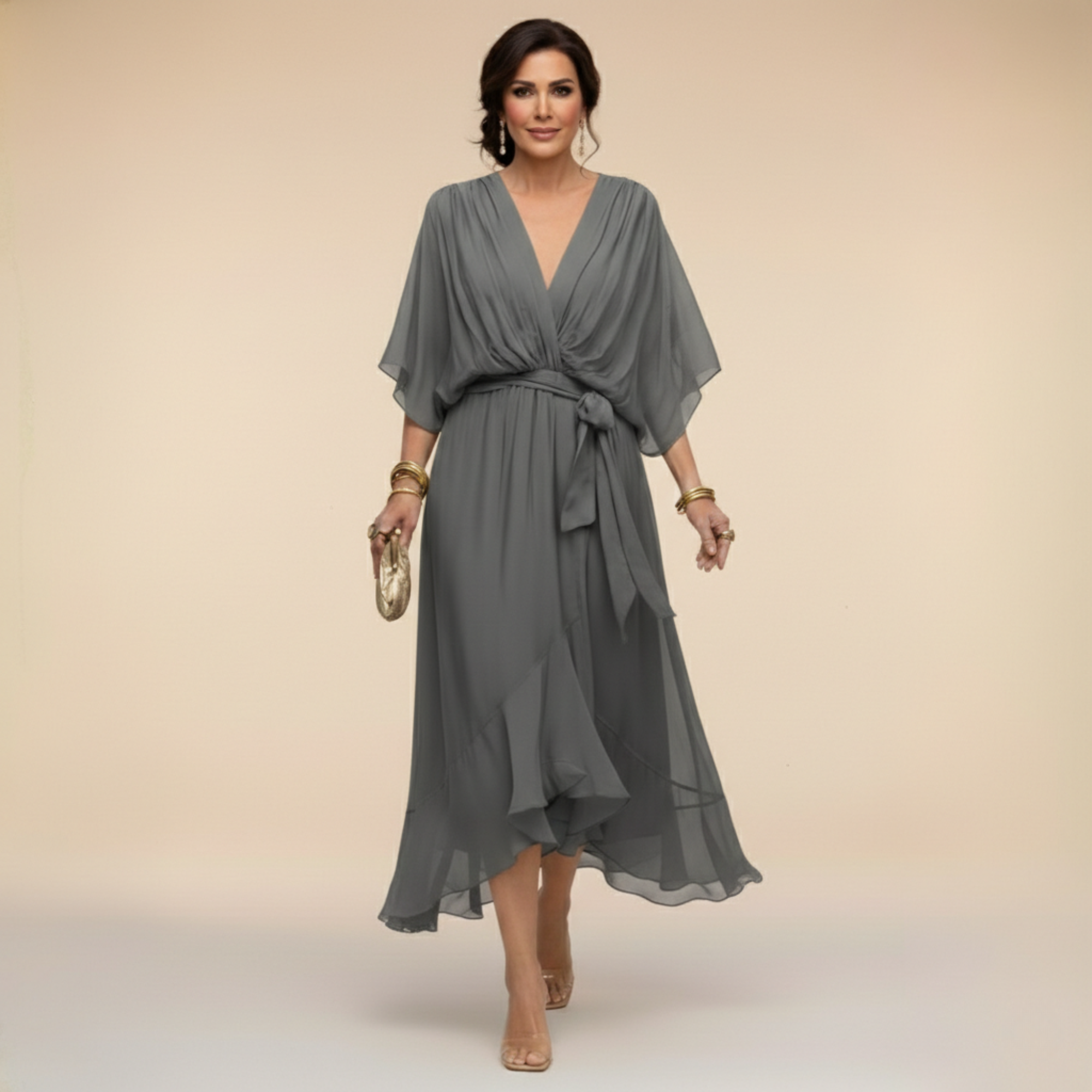 Monica - Robe à décolleté en V