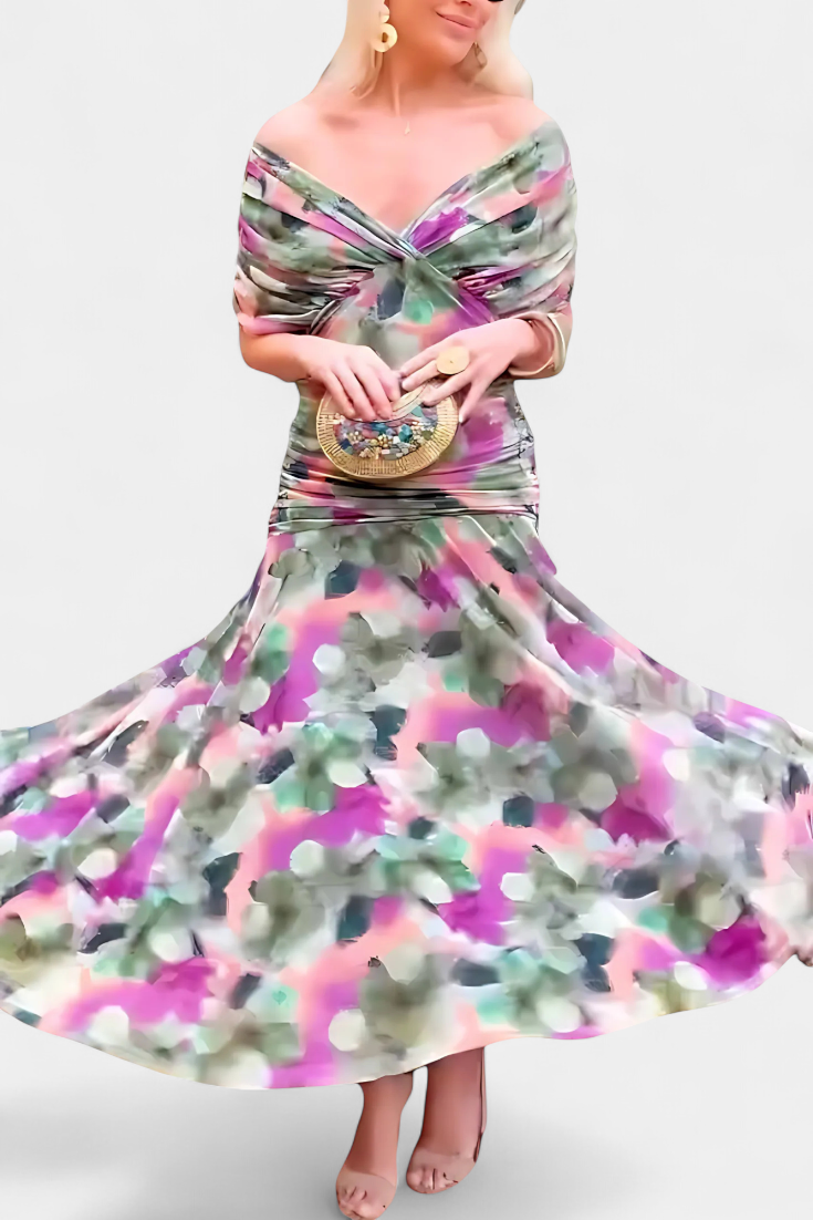 Camille | Vestido drapeado estilo cruzado