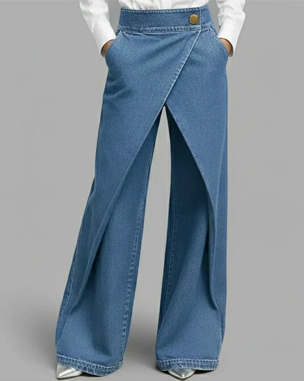 Pantalones envolventes de denim Noire