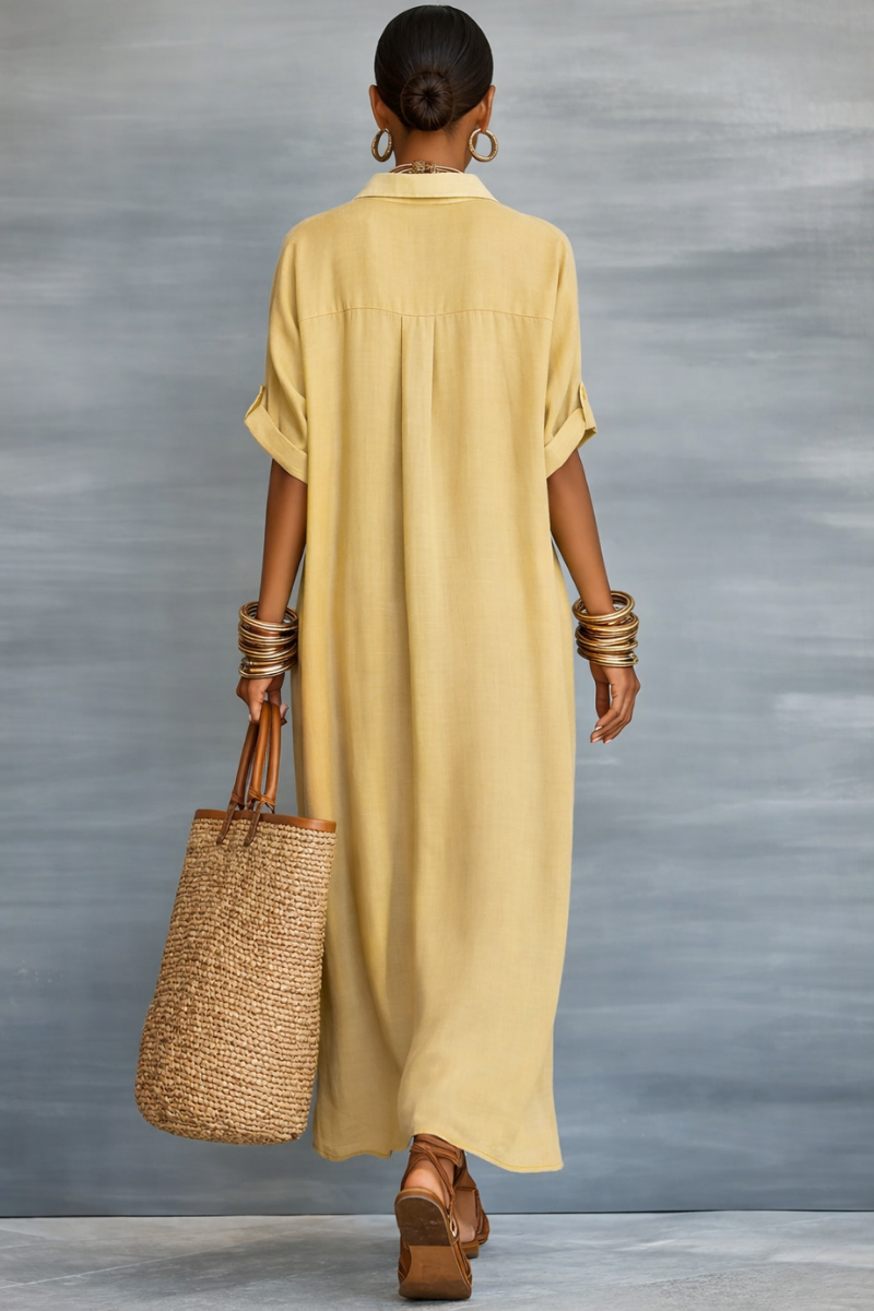 Manelle™ | Vestido Maxi de Línea Minimalista