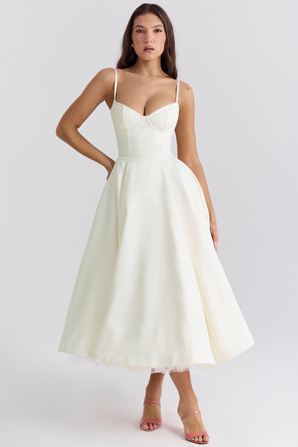 YLIANA | Robe midi romantique d'été
