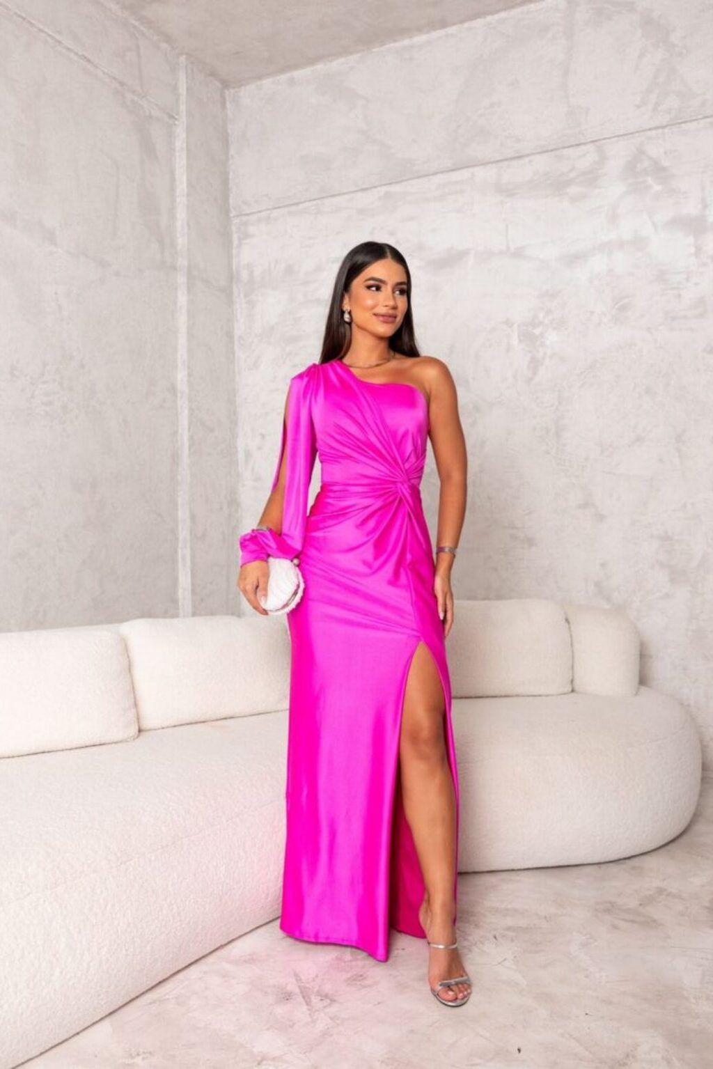 Riley™ | Robe longue de soirée asymétrique à une épaule