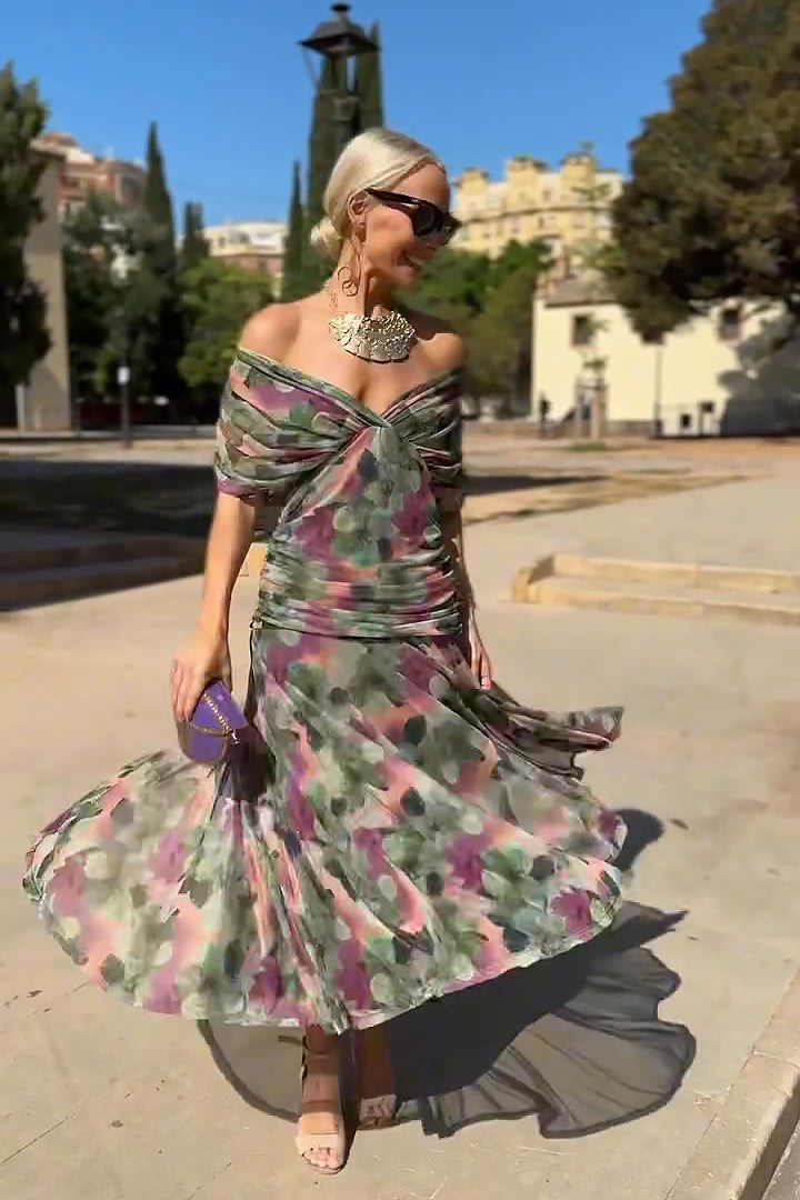 Louise | Elegante vestido largo de fiesta con escote en V