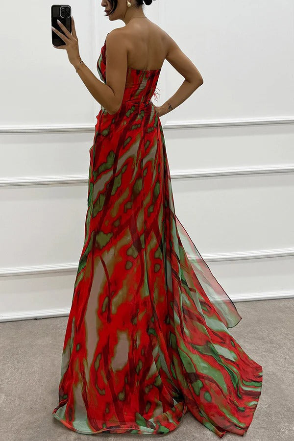 Mia™ | Vestido drapeado vibrante