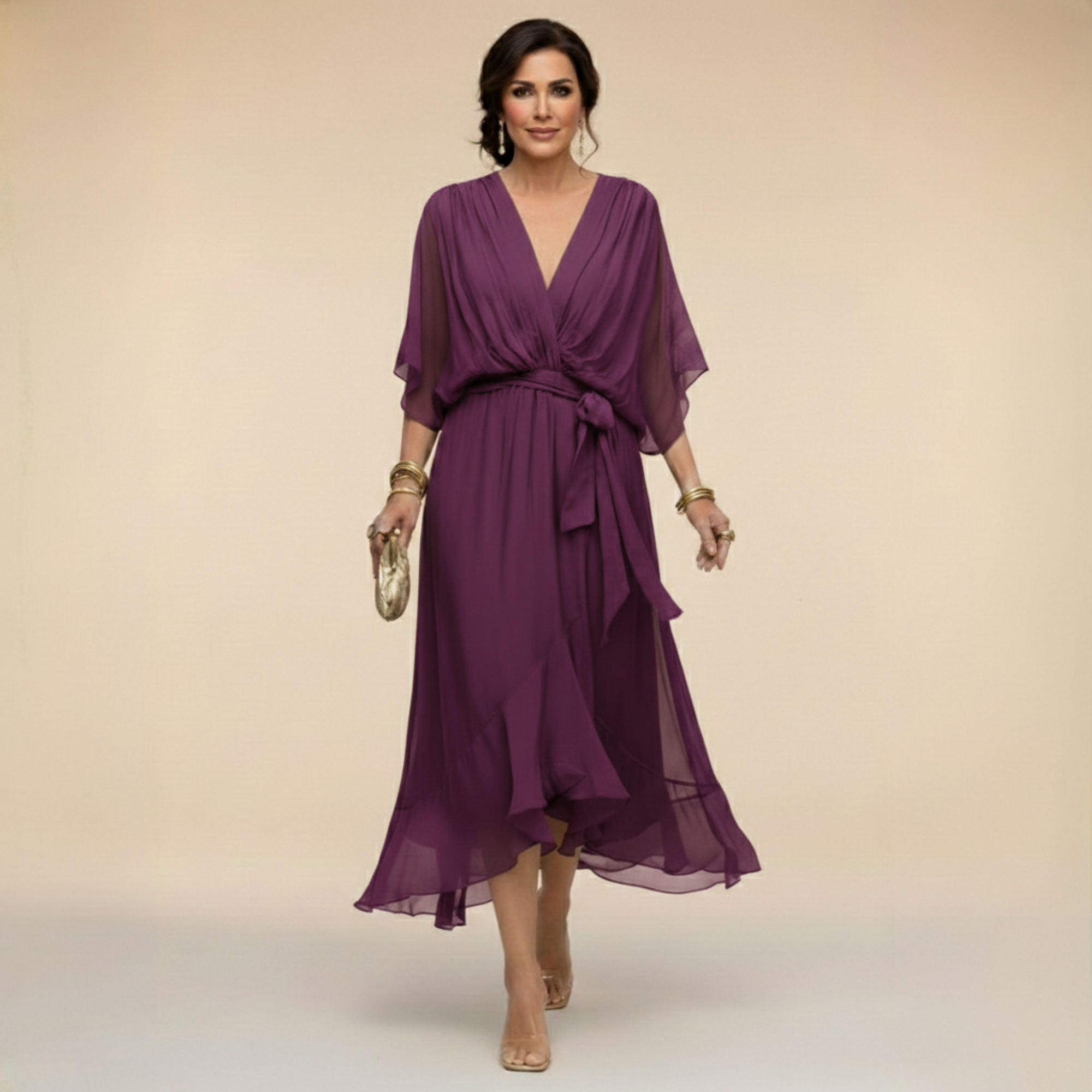 Monica - Robe à décolleté en V
