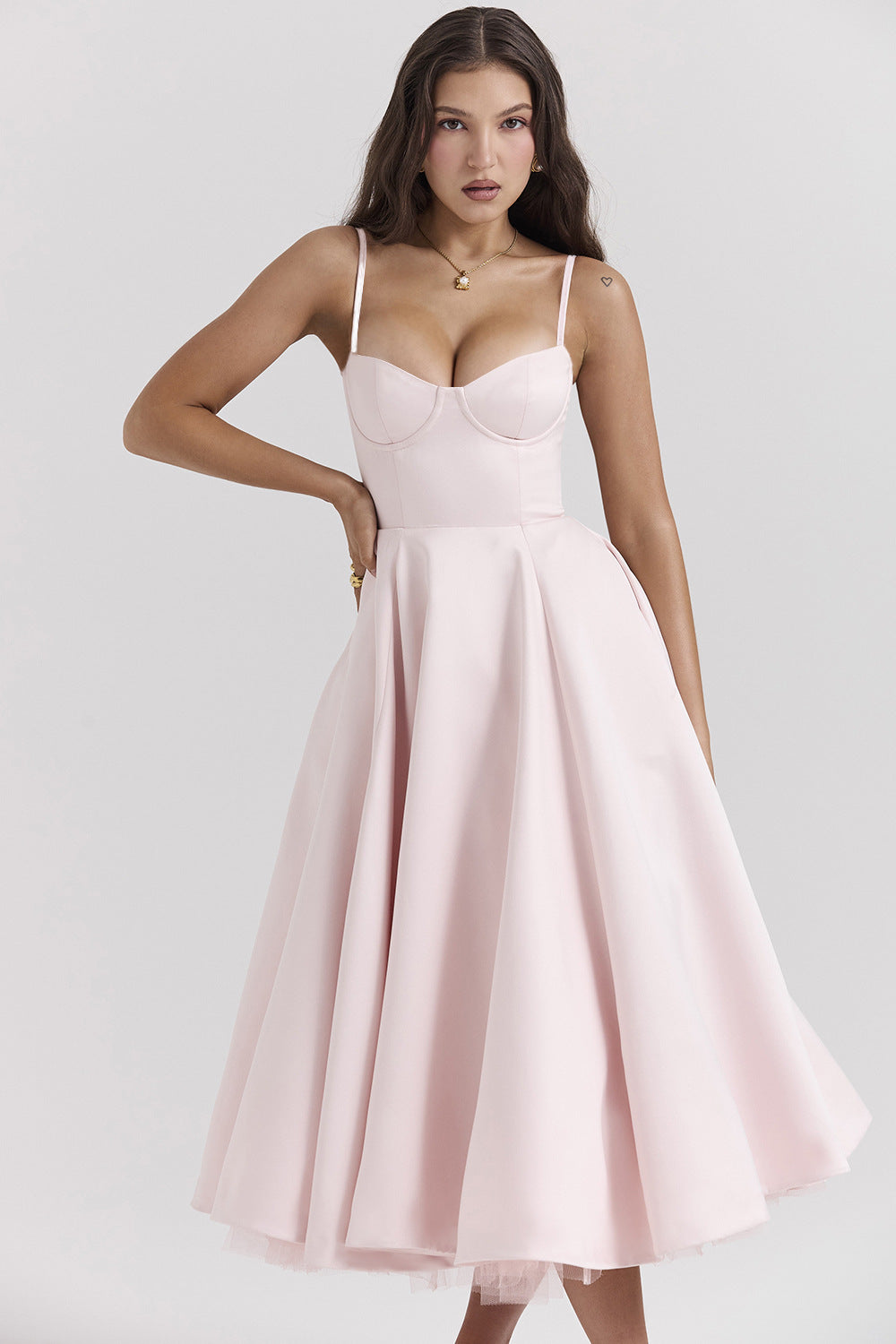 YLIANA | Robe midi romantique d'été