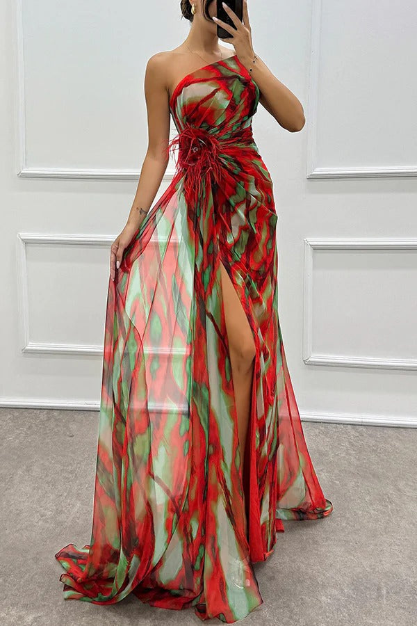 Mia™ | Vestido drapeado vibrante