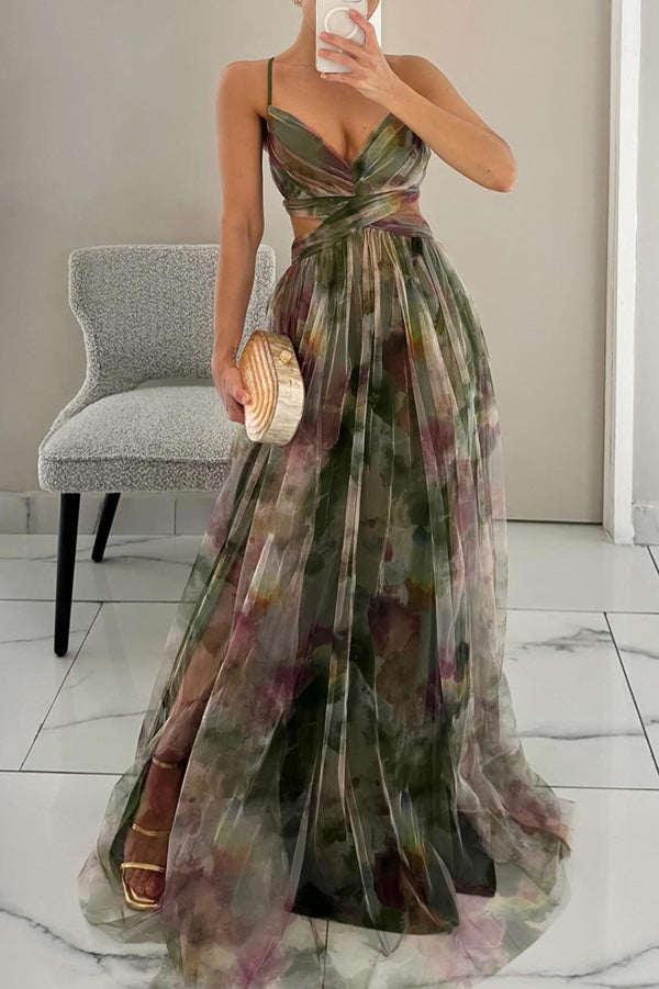 GISELLE | Robe longue en mousseline