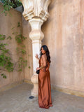 Vestido Riad en color terracota