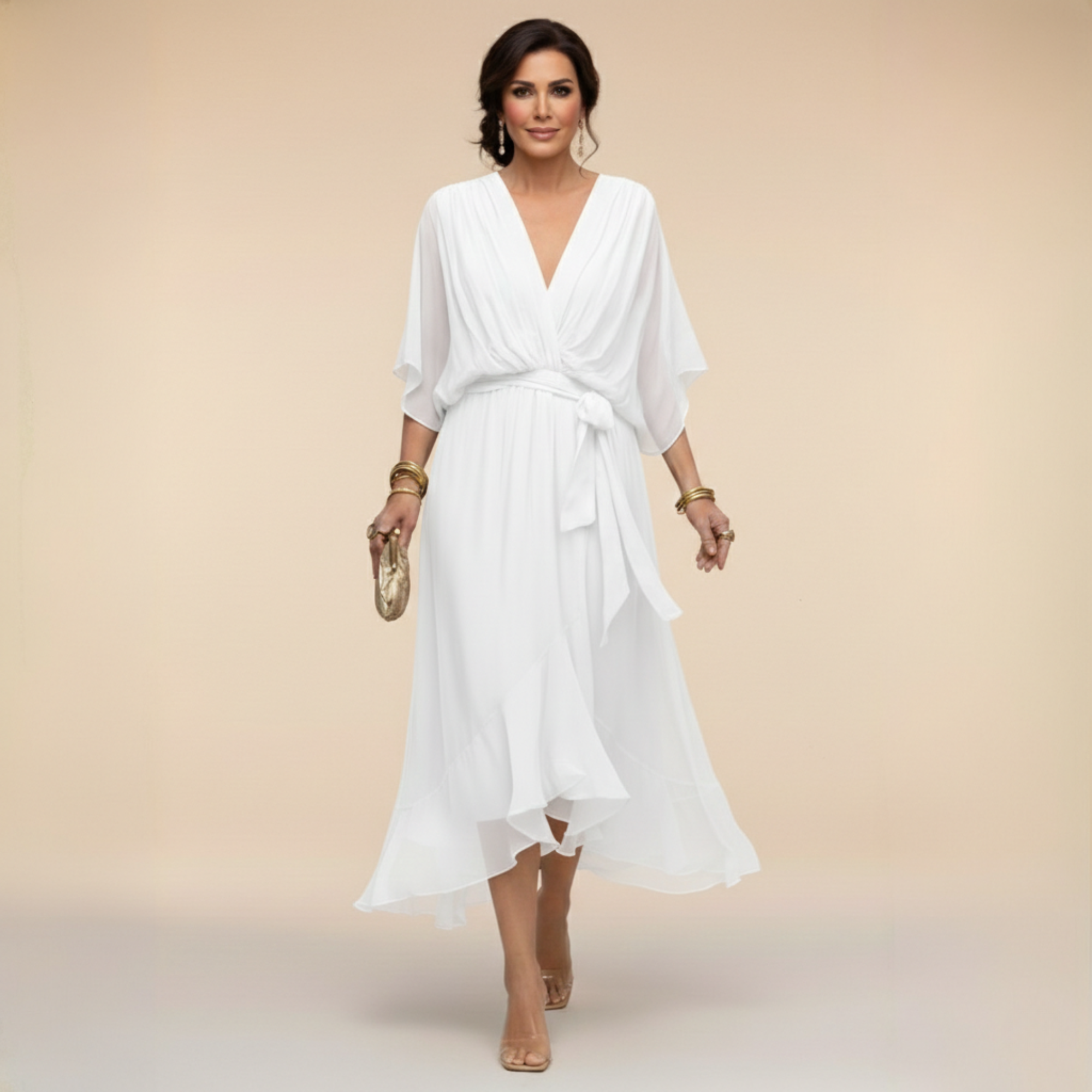 Monica - Robe à décolleté en V