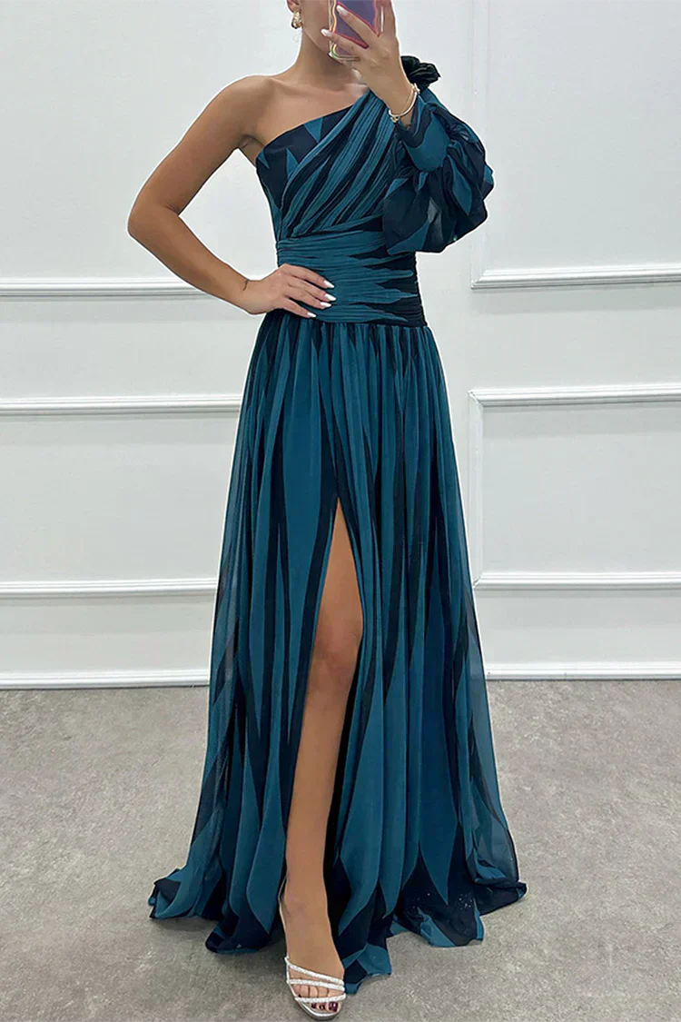 Hazel™ | Élégante robe longue rayée à épaules dénudées
