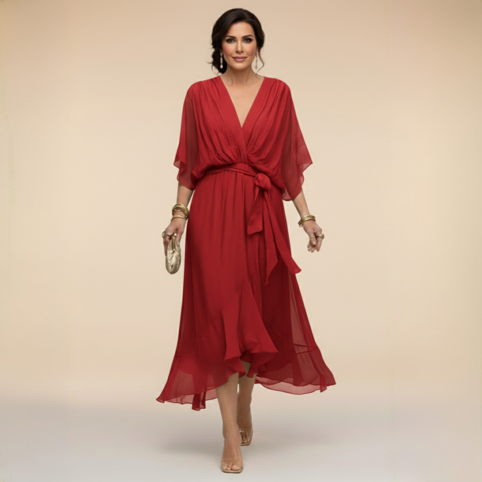 Monica - Robe à décolleté en V