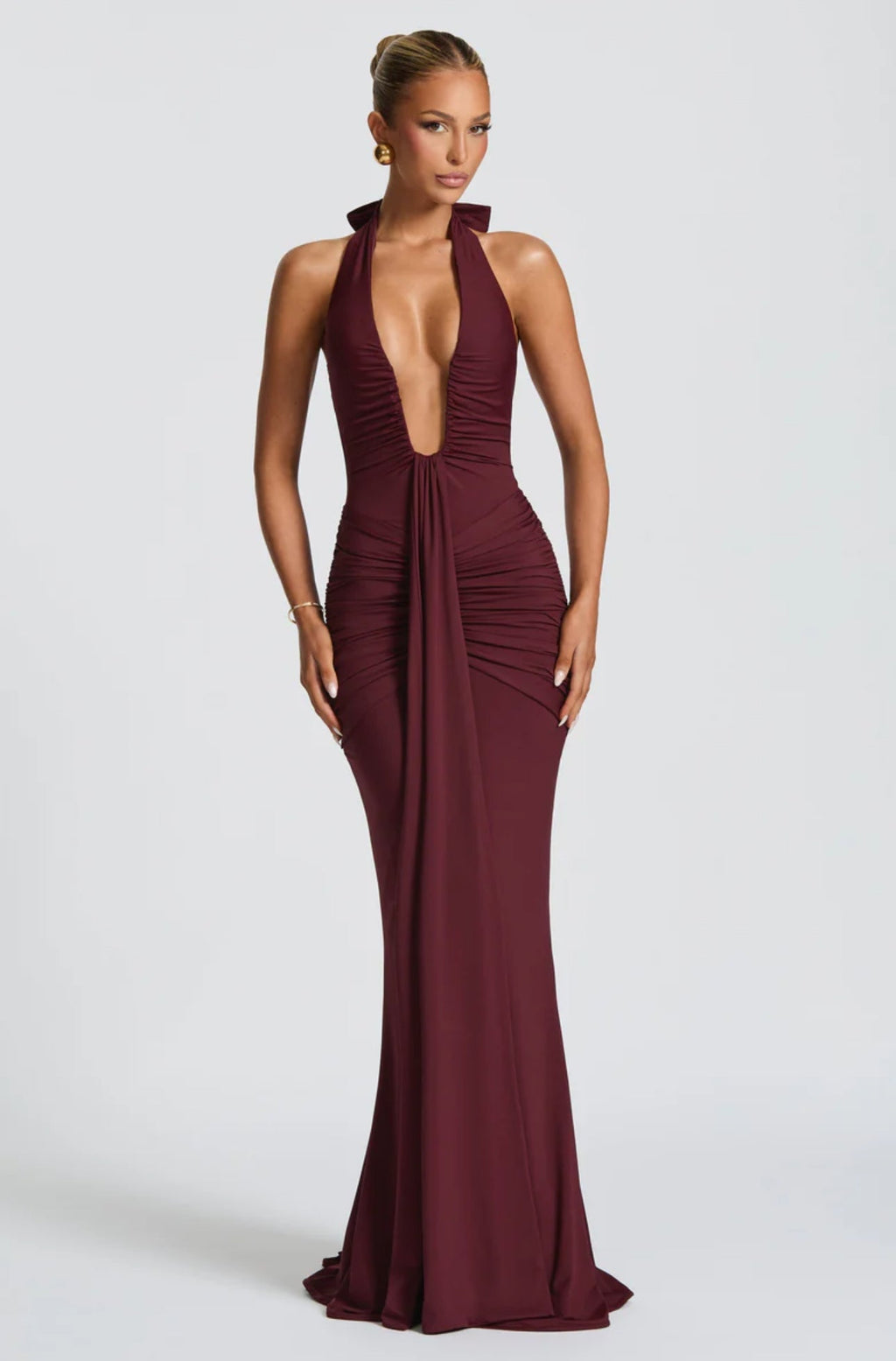 Vestido SKY™ -  Elegancia fluida con escote halter