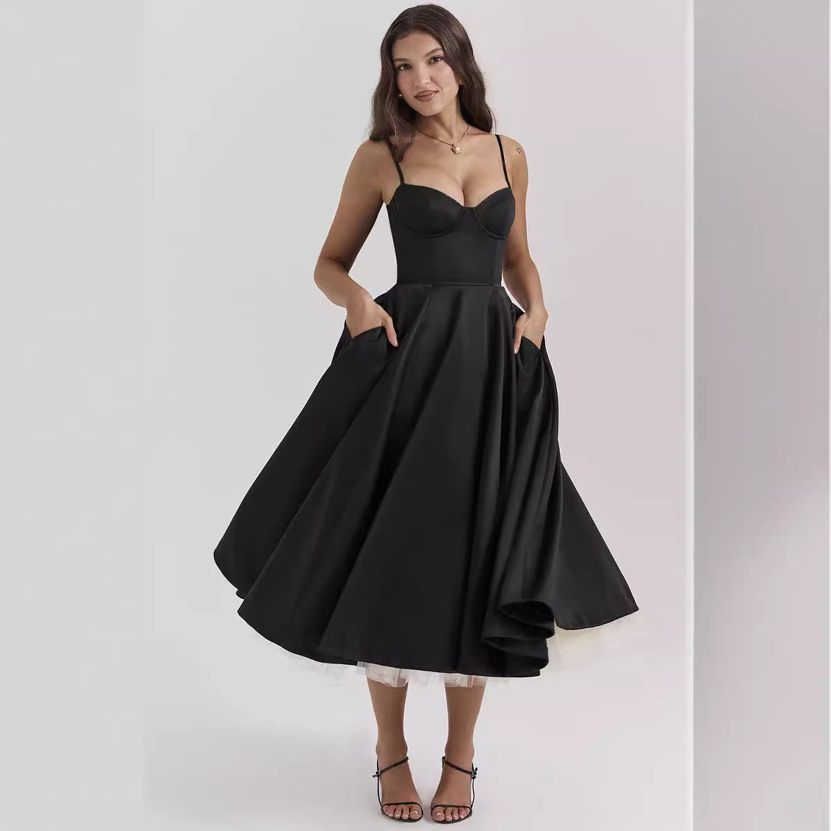 YLIANA | Robe midi romantique d'été