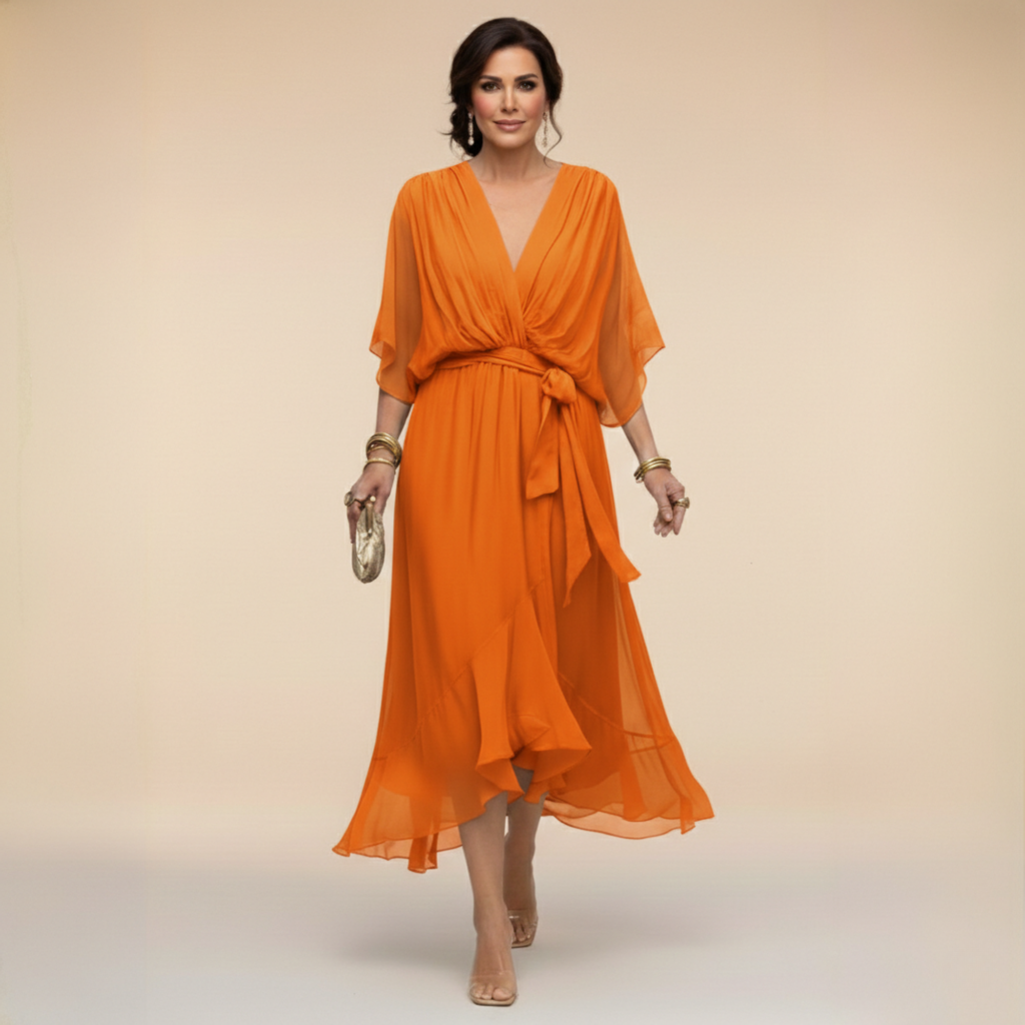 Monica - Robe à décolleté en V
