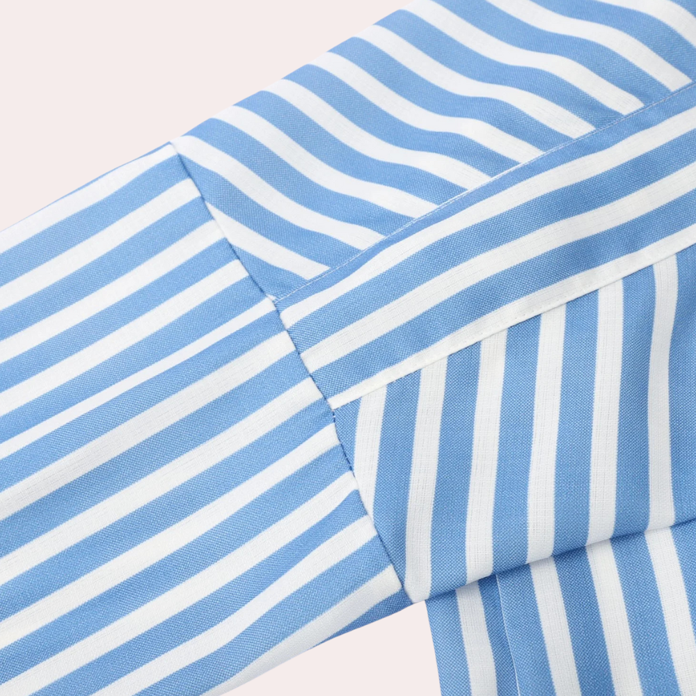 Noa™ | Camisón midi a rayas de estilo informal