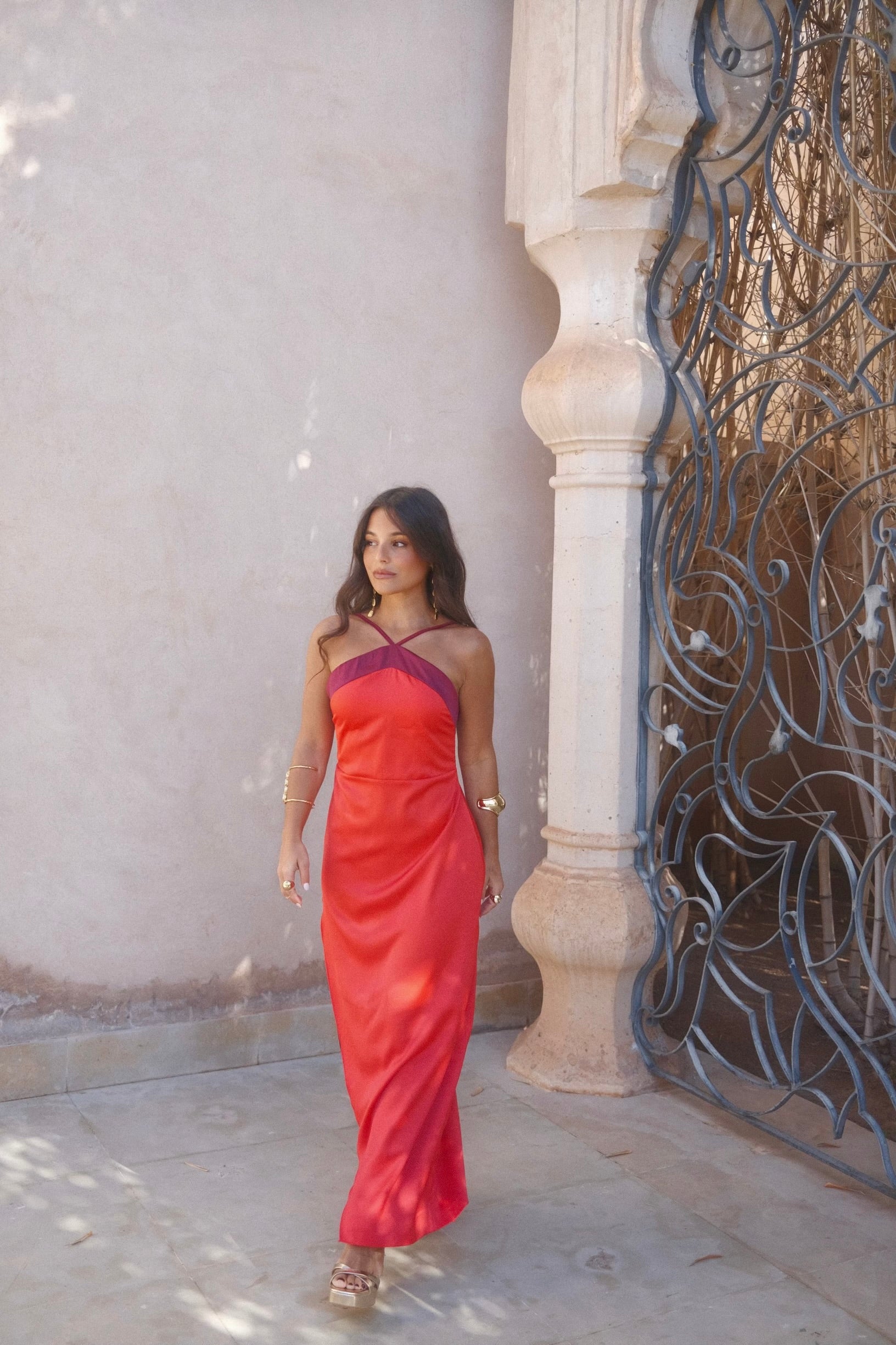Vestido Oasis en rojo