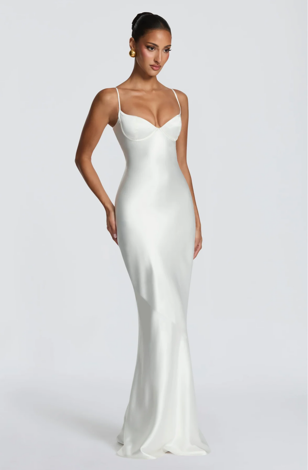 Robe longue Amorette - Orange brûlé