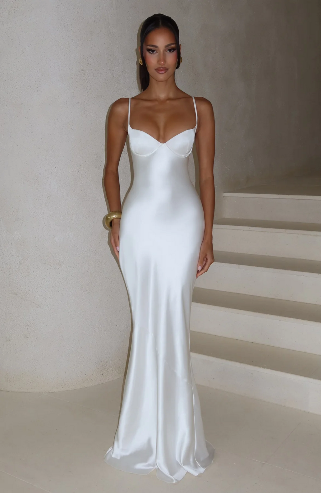Robe longue Amorette - Orange brûlé