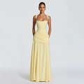 Vestido Sirena Amarillo™ — Tirantes finos y espalda al descubierto