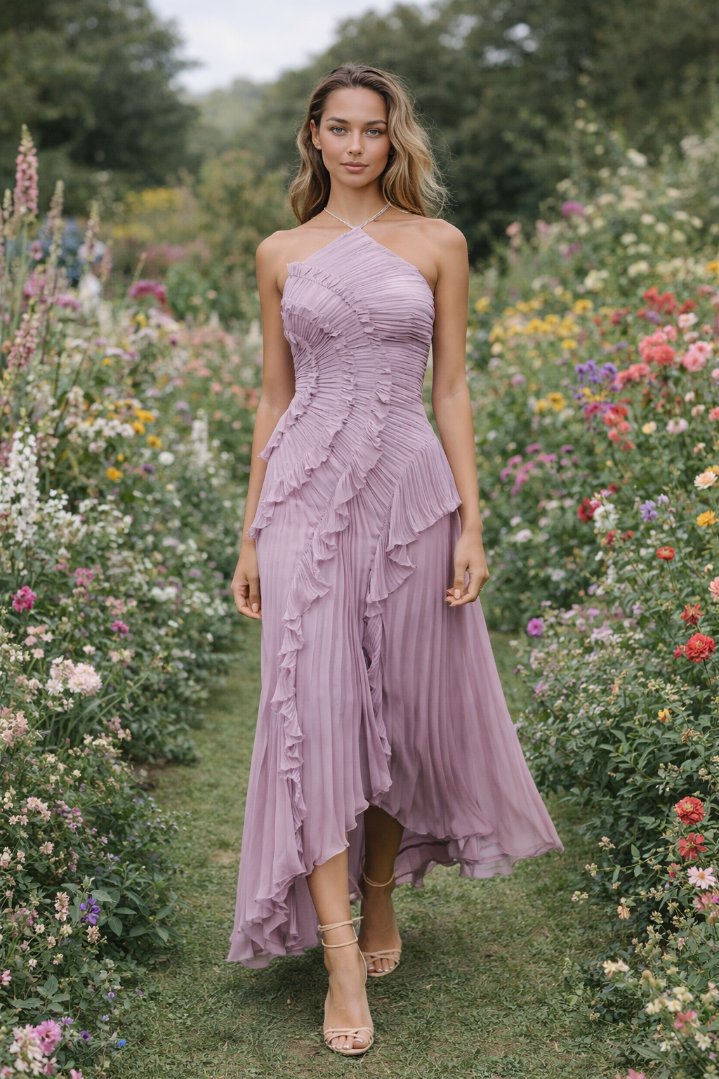 Melisa | Robe Lavande en édition limitée à volants