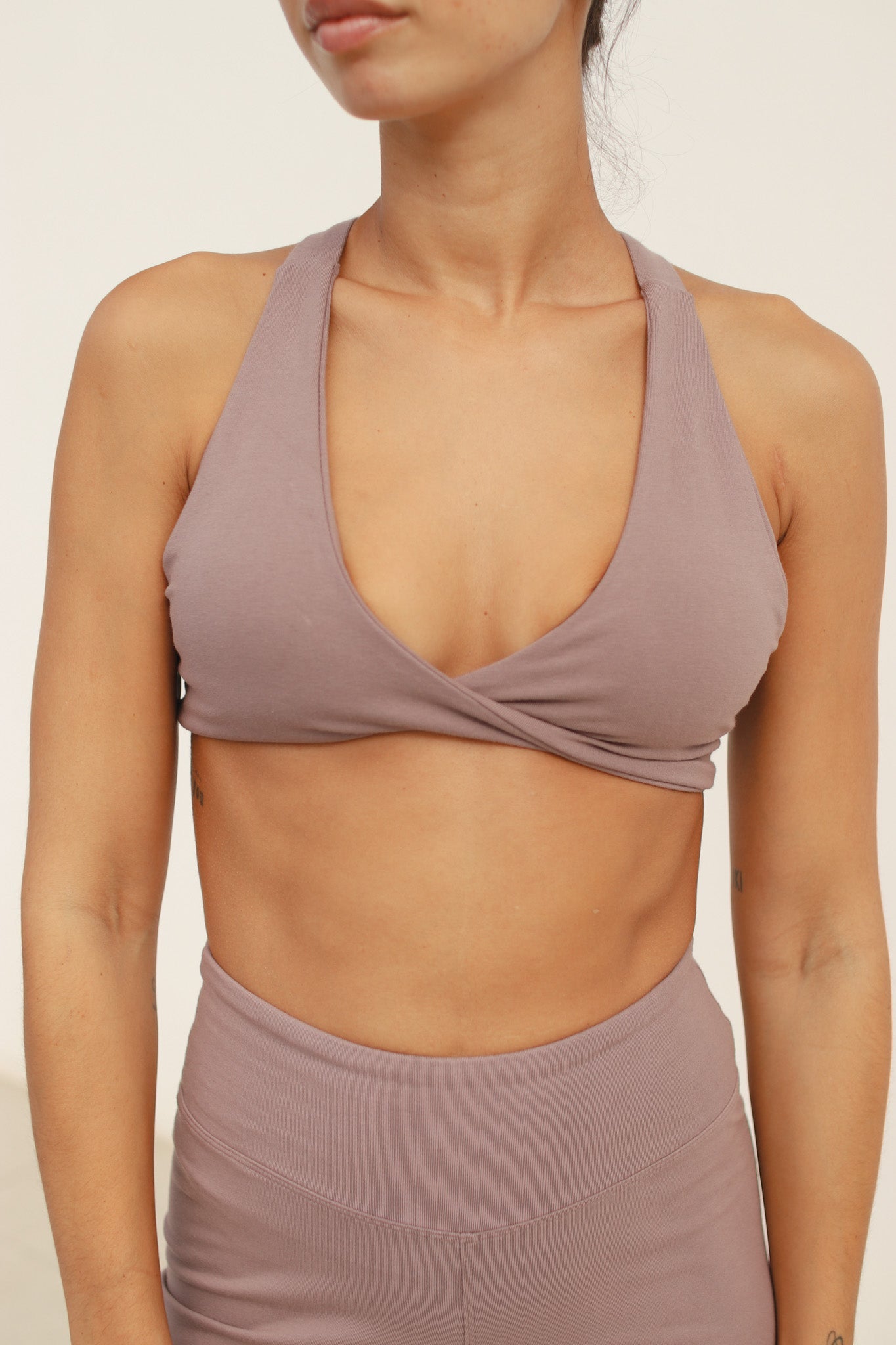 Top Cruzado algodón - Malva