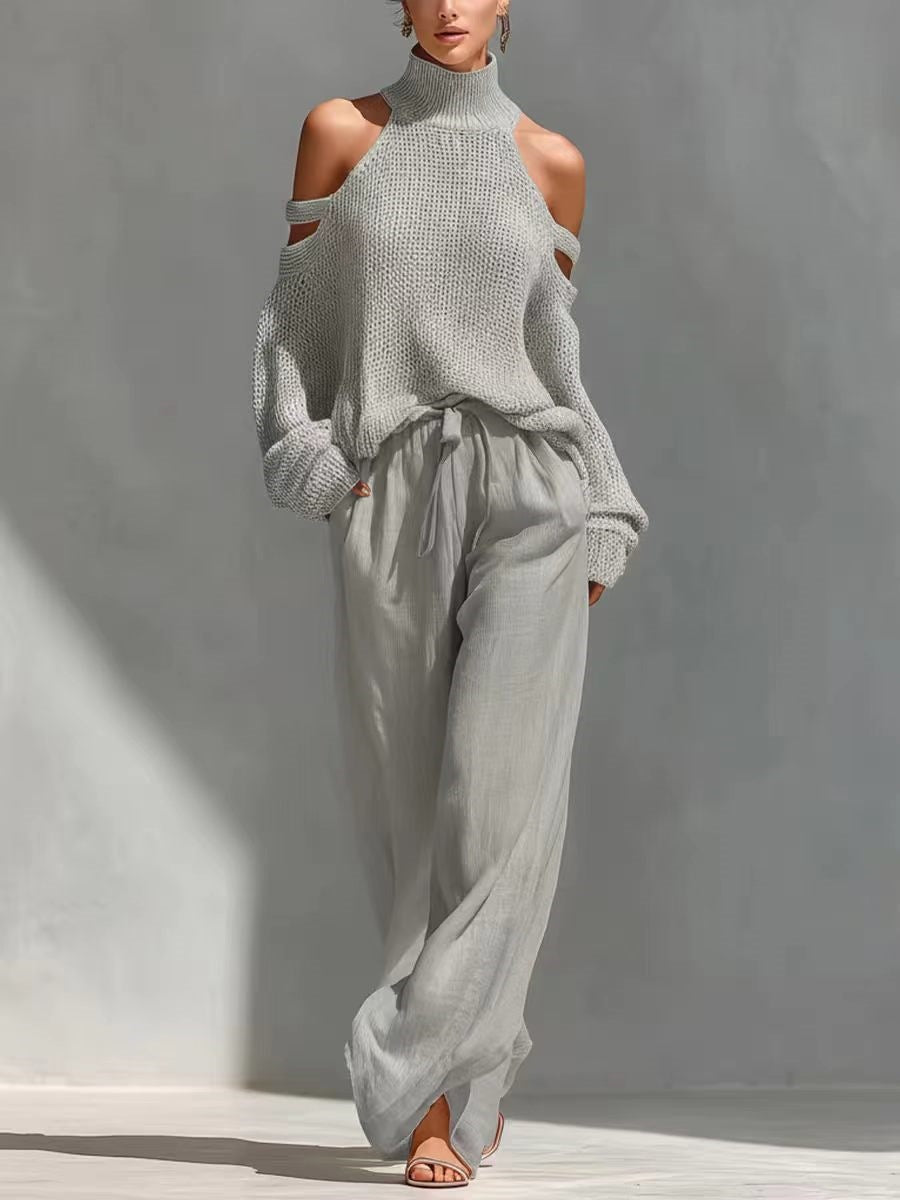 ENSEMBLE MAILLE ET LIN TENDANCE